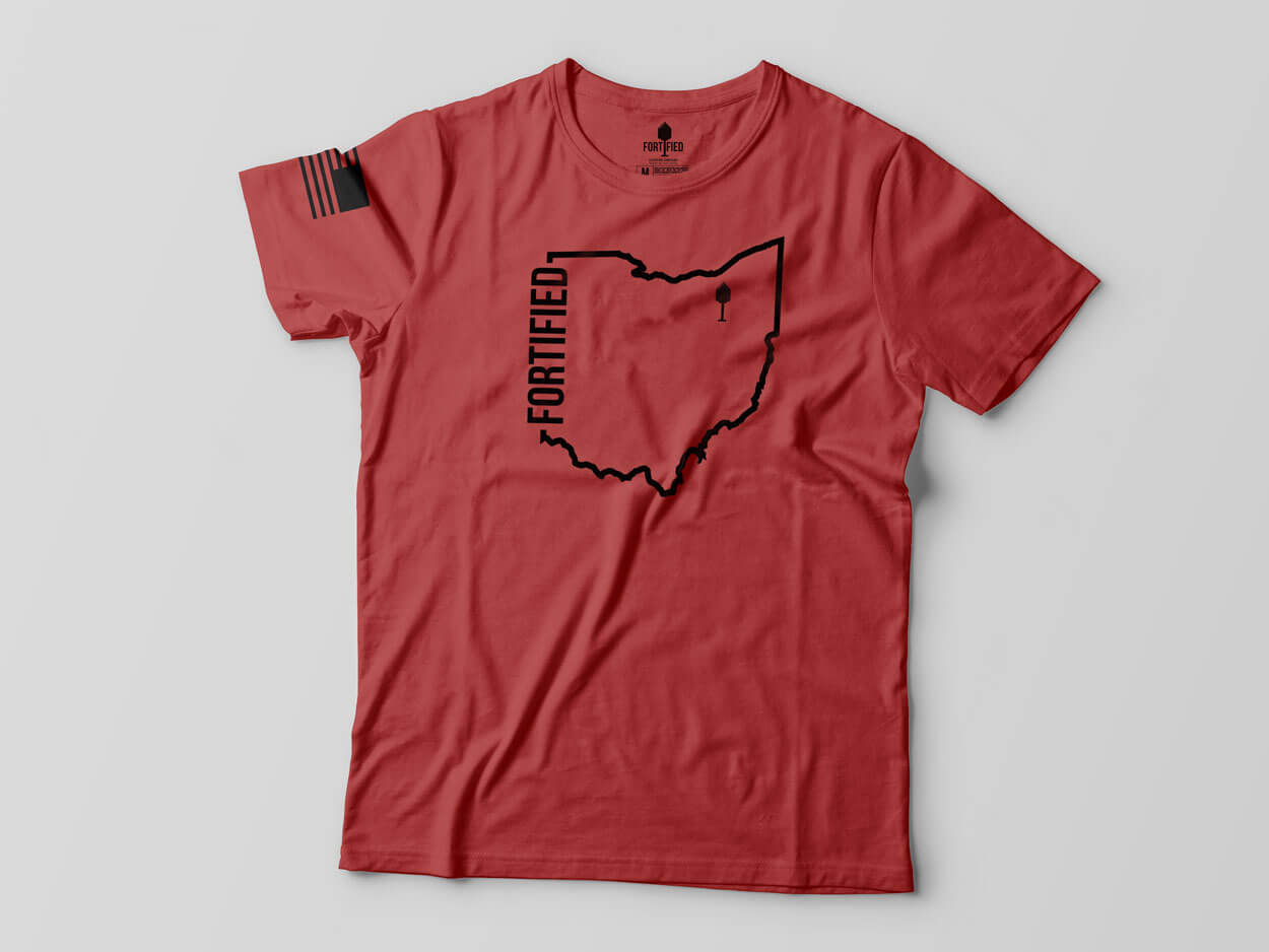 Fortified Clothing Company Brand Cleveland, Ohio Tshirt
